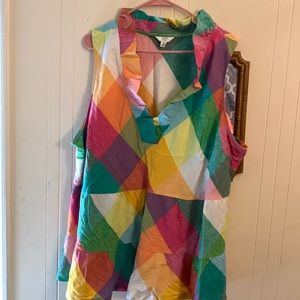 Color Block Sleeveless Shirt